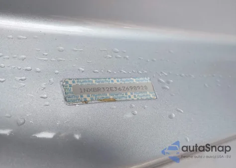 2006 Toyota Corolla Le из США, поврежденный, VIN 1NXBR32E36Z698920